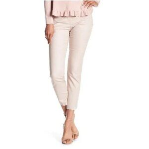 Adrianna Papell Blush Pink Slim Crop Stretch Pant